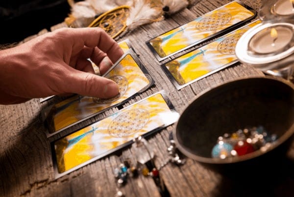 A hand of a fortune teller