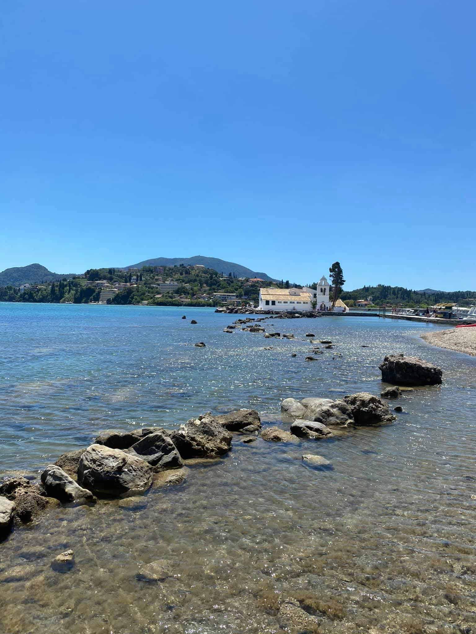 A beautiful view of a beach in Greece