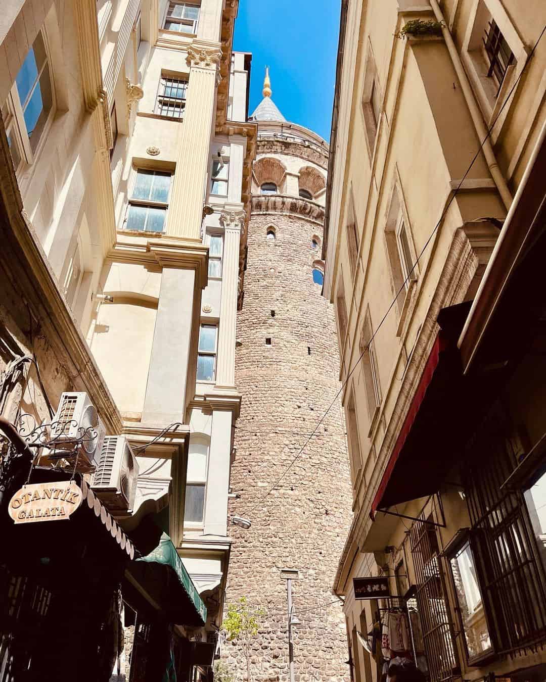 A view of the Galata Tower in Istanbul