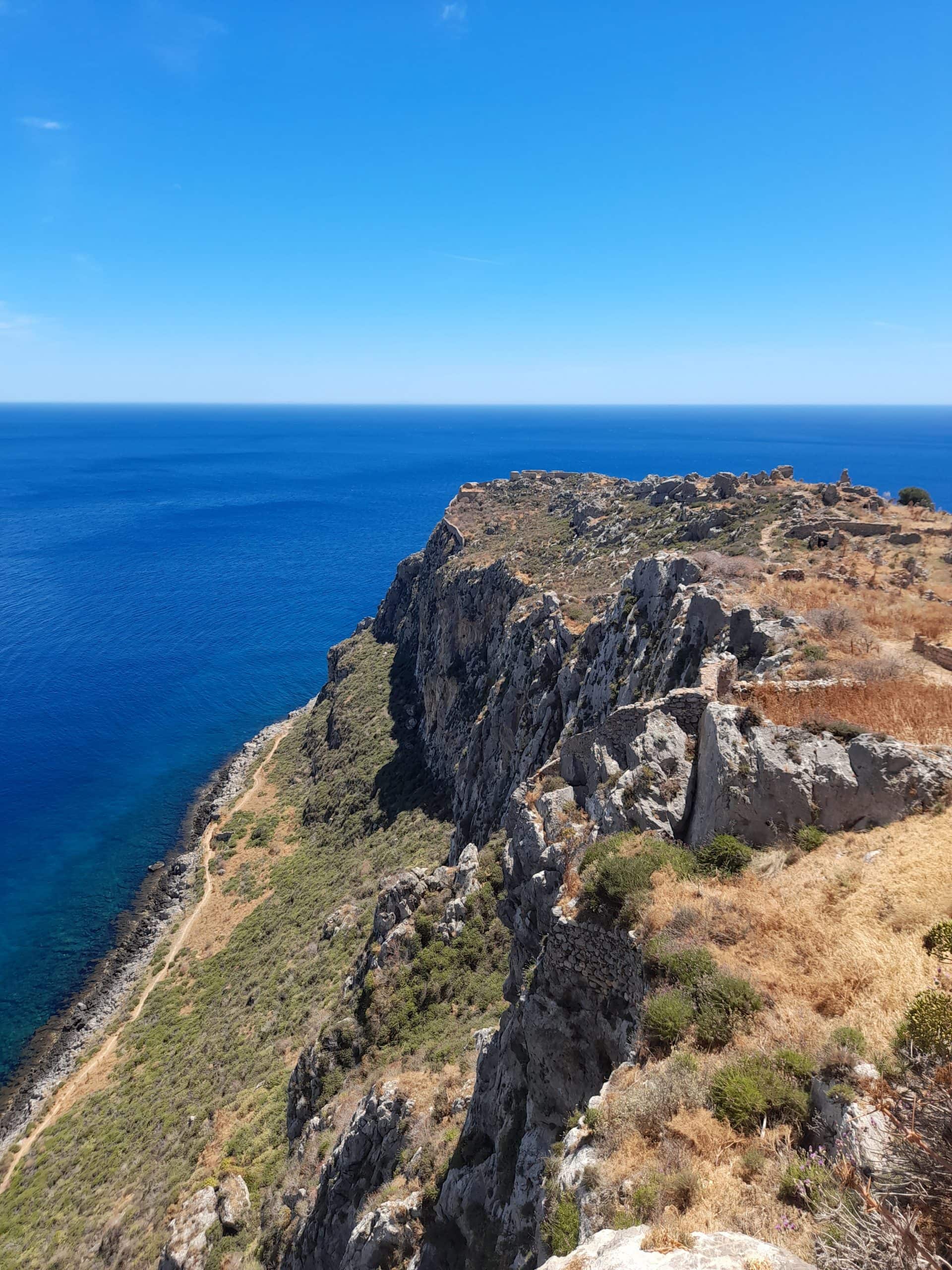 Panoramic view from a cliff top