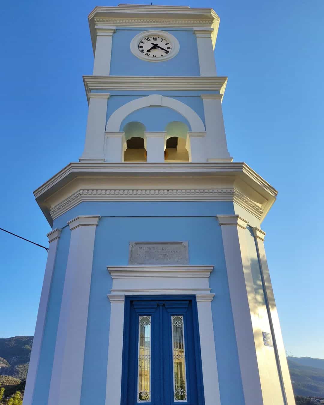 Clock tower in Poros, Greece