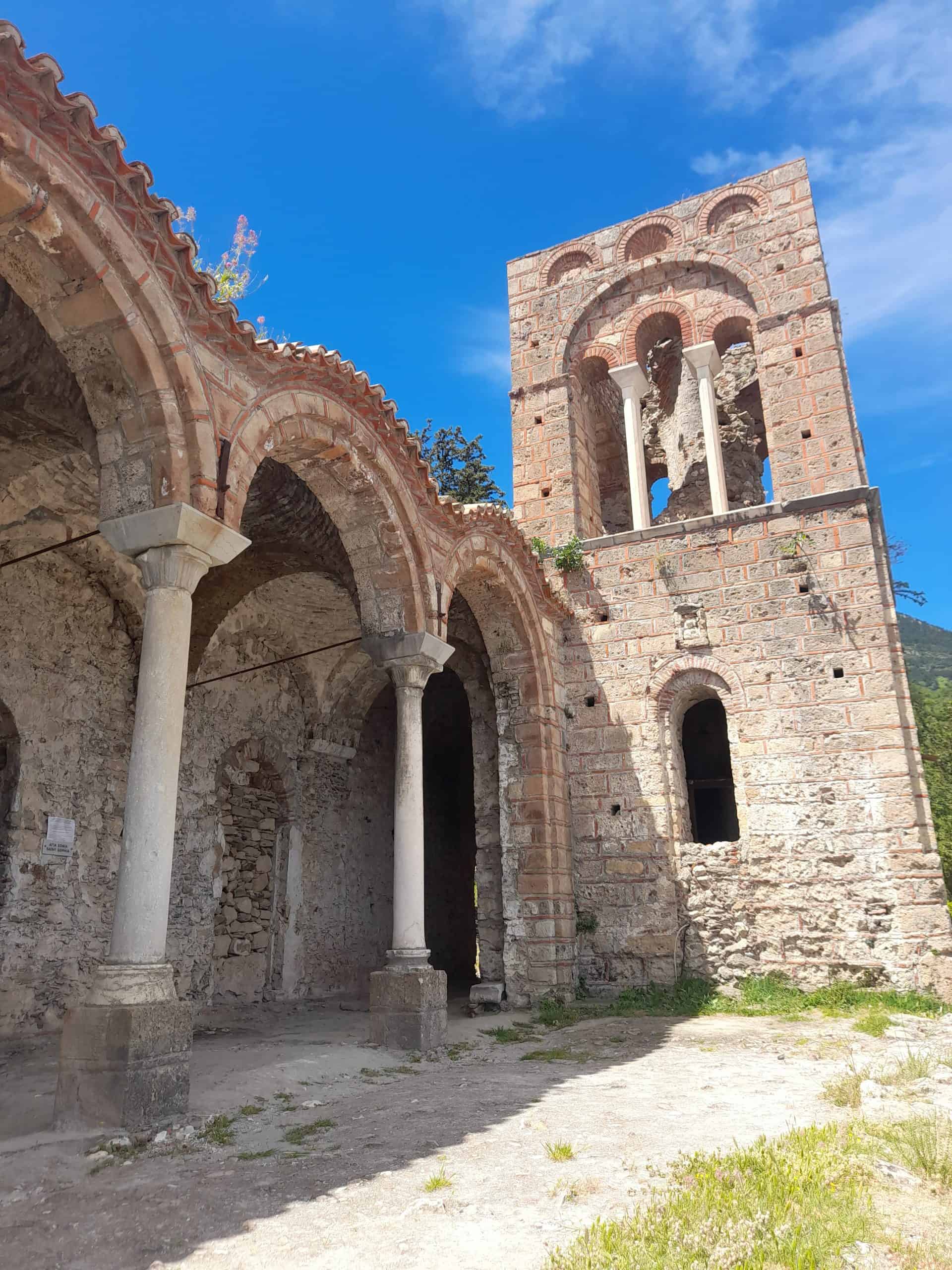 The ancient ruins of the Church of the Holy Cross in Kastoria, Greece