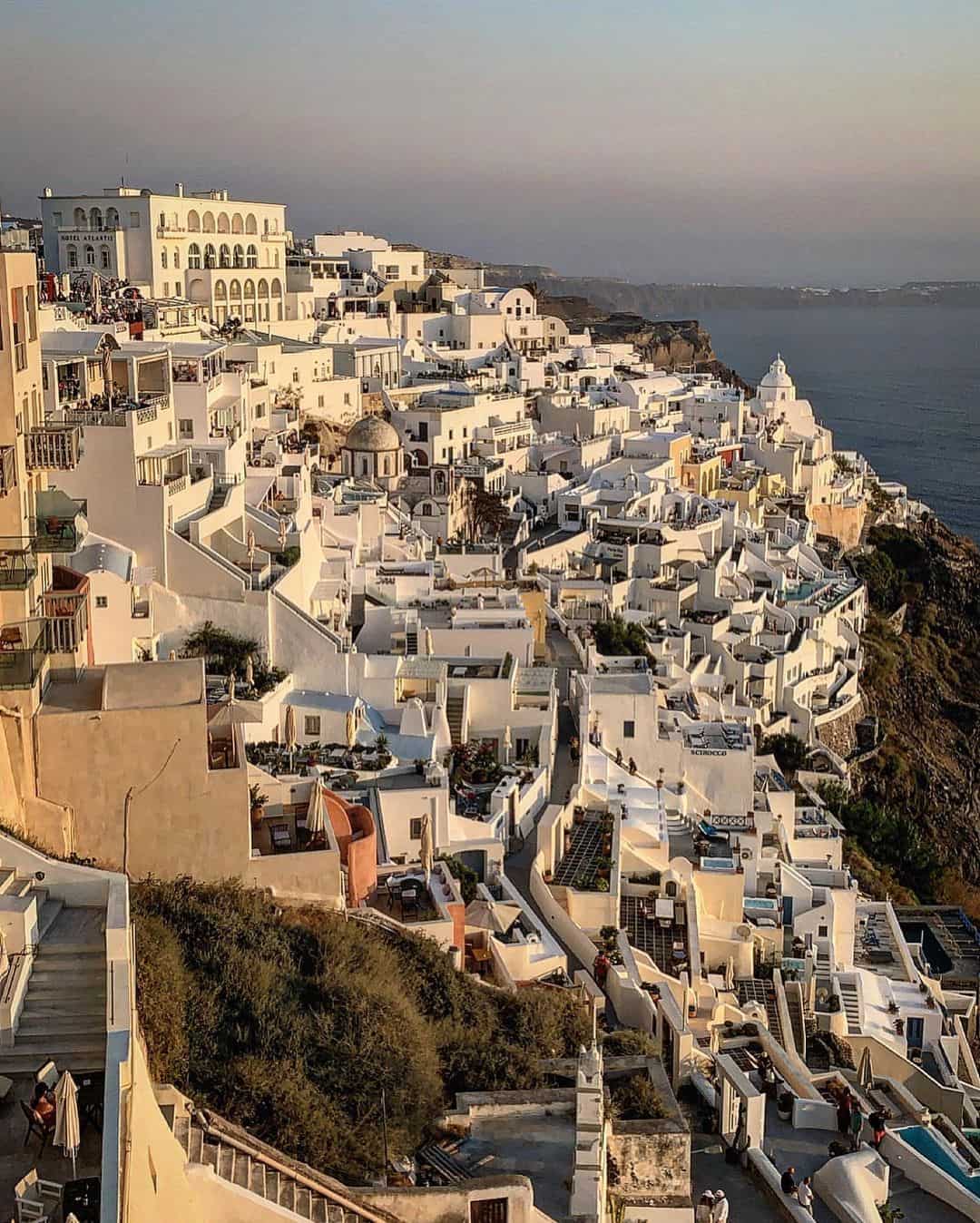 Overlooking Santorini from Oia's summit