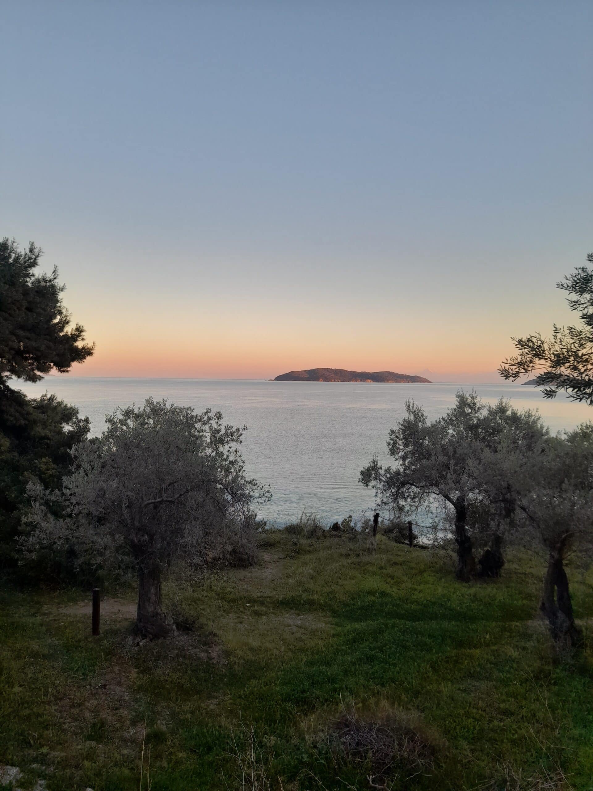 A serene sunset view over the ocean