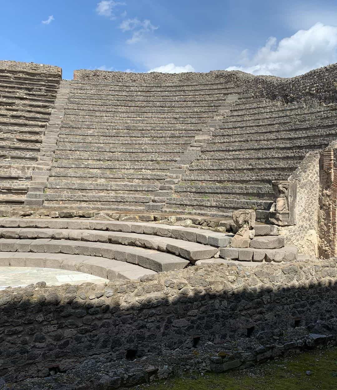 A view of the ancient theatre of Pompeii