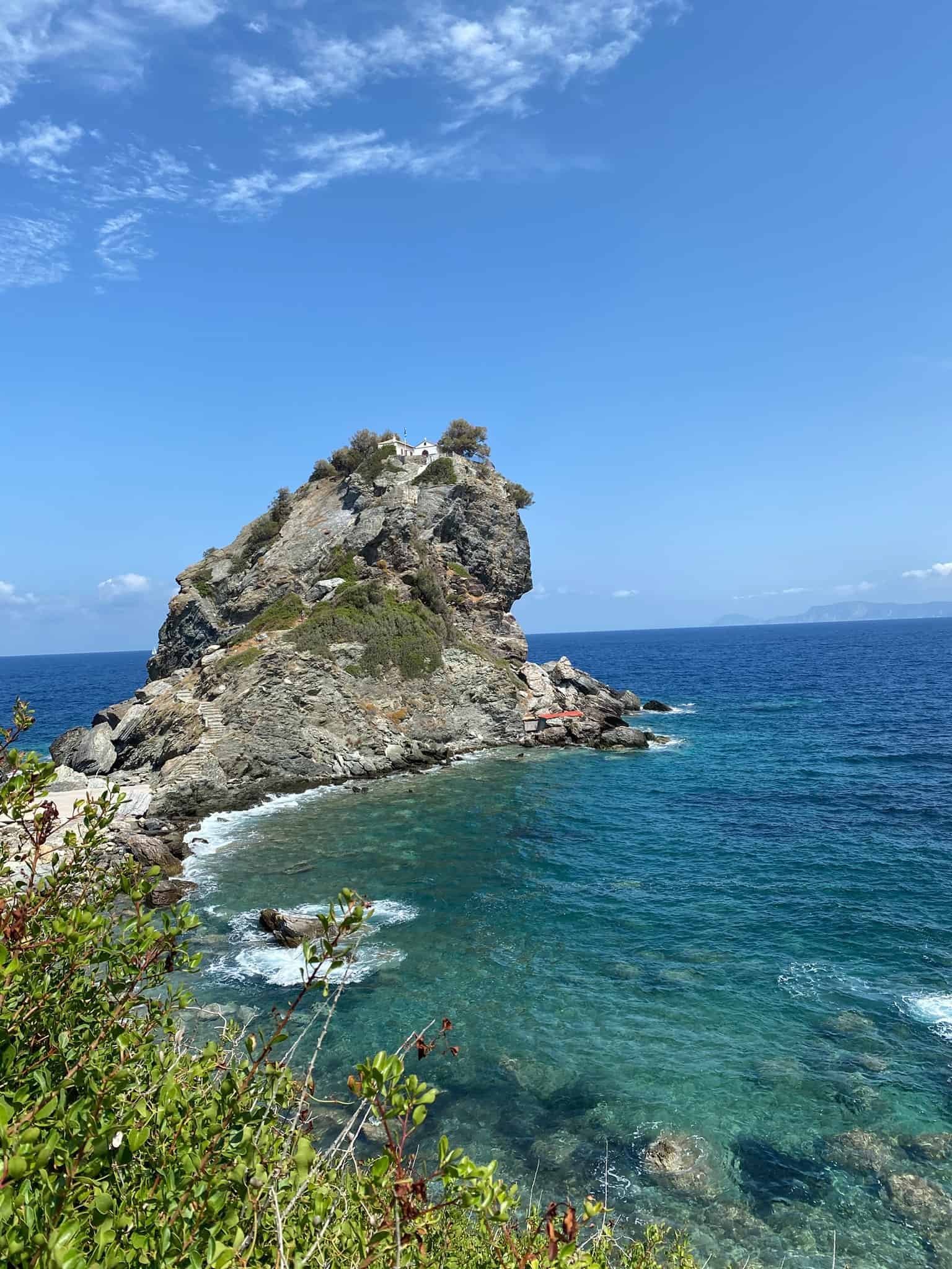 View of Mamma Mia Church