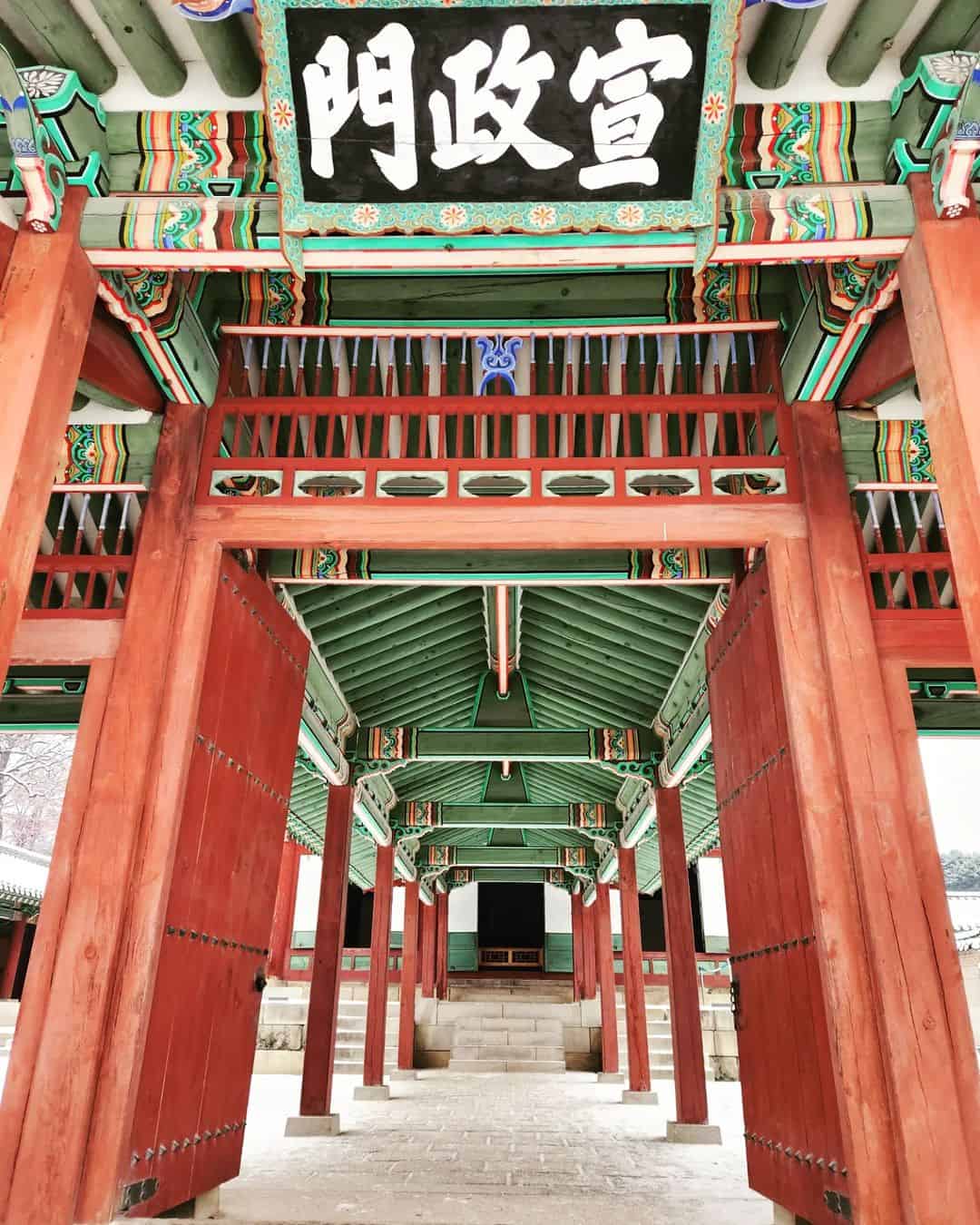 The entrance of a temple in Korea