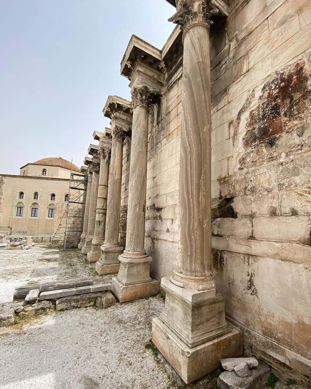 The iconic columns of ancient Athens highlight the city's architectural heritage and its enduring historical legacy