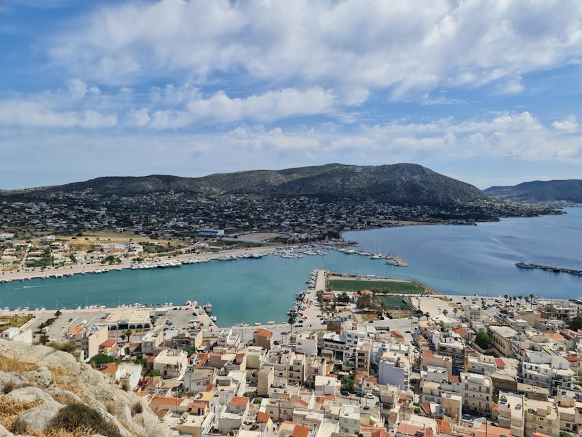 A panoramic view from the hilltop in Kalymnos