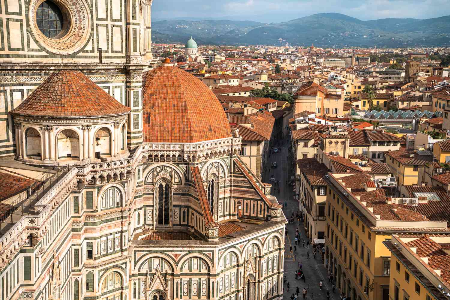 A panoramic view of Florence from the top of the Duomo