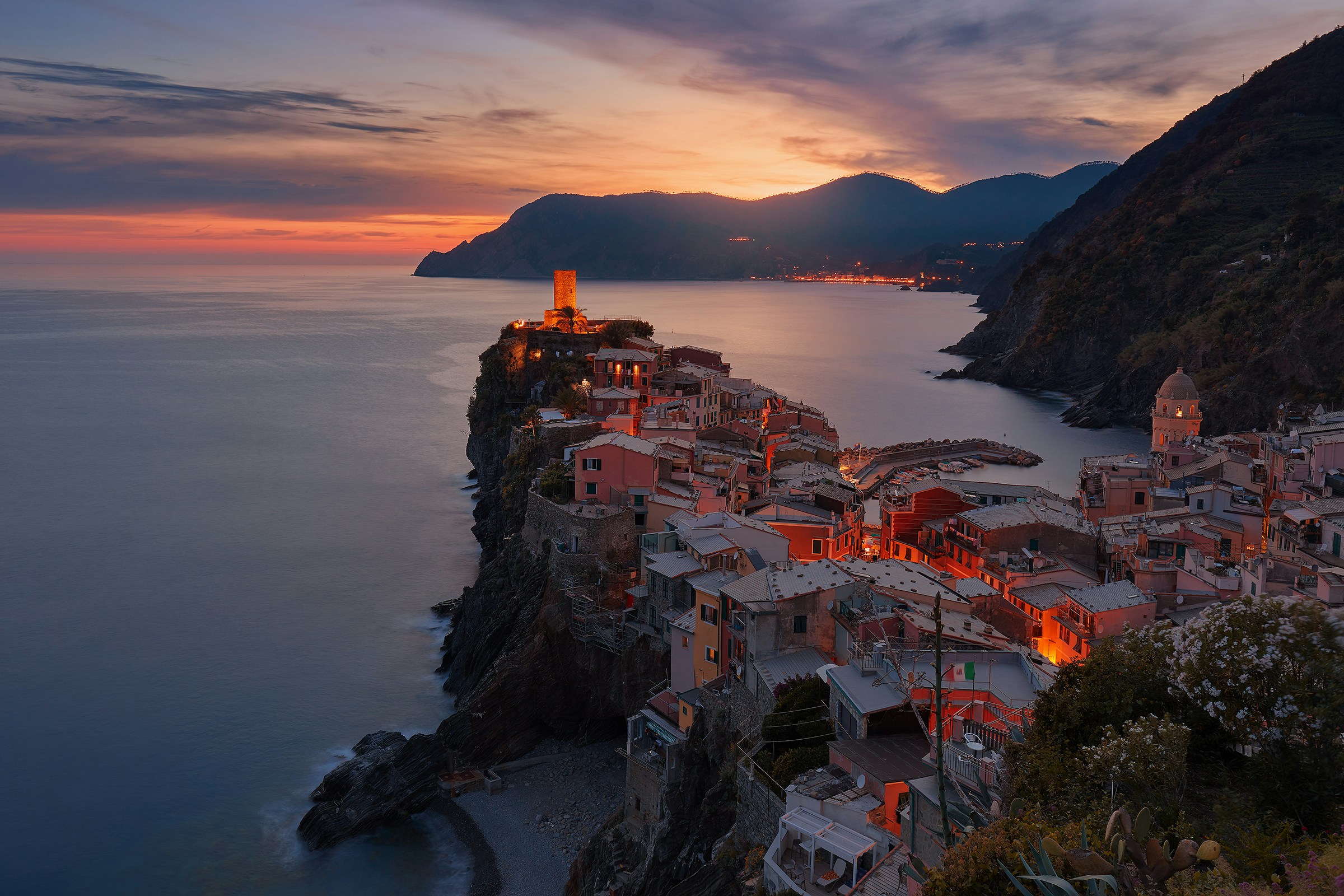 top view of vernazza italy