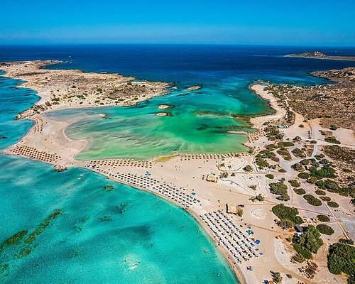 top view of elagonissi beach