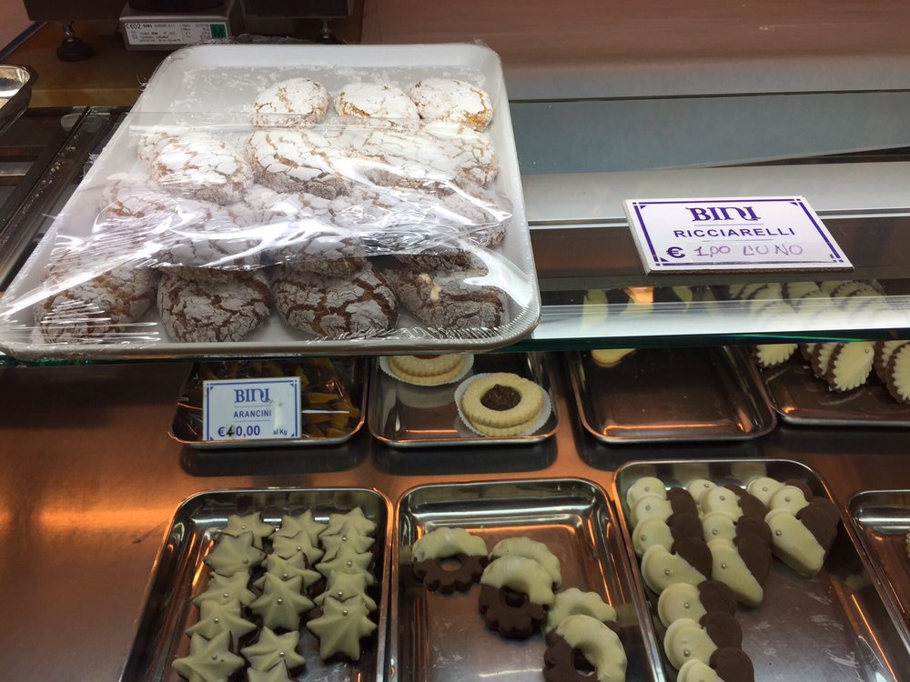 Bini pastries in Siena, Italy