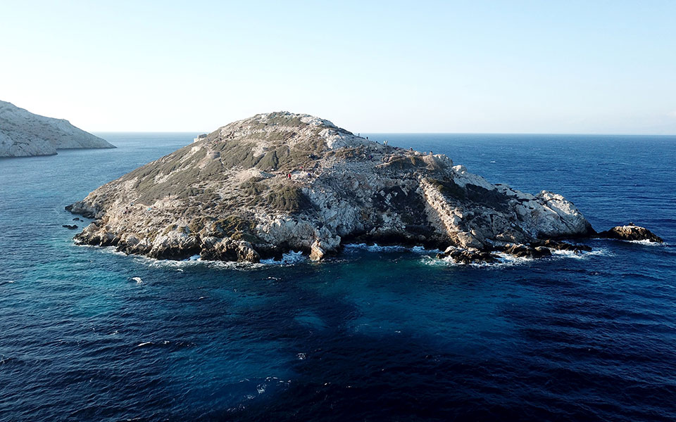 Marble island of Keros in Greece