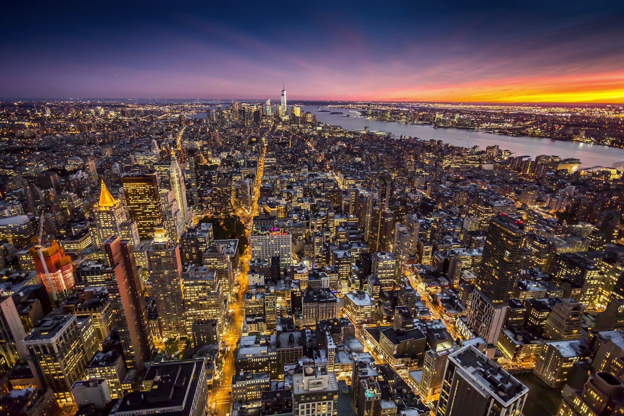 Top view of New York City