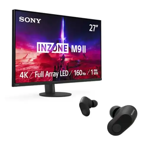 Sony INZONE Buds Truly Wireless Noise Canceling Gaming Earbuds, Black INZONE M9 II 4K 160Hz Full Array LED HDR Gaming Monitor