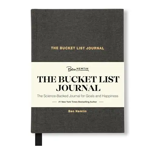 Ben Nemtin The Bucket List Journal | Science-Backed Guided Journal for Goals & Happiness, 1 Pack