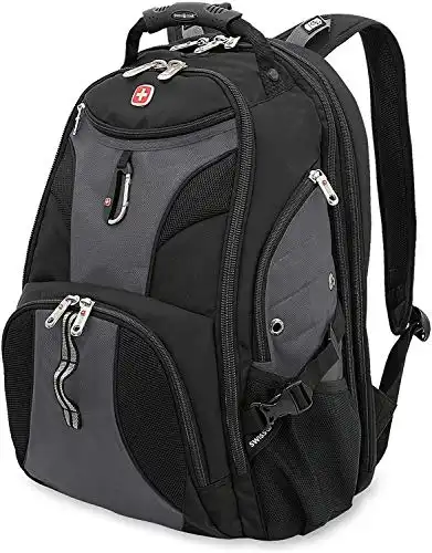 SwissGear 1900 Scansmart TSA 17 Laptop Backpack, Grey/Black, 19-Inch