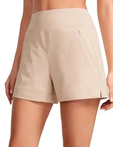 CRZ YOGA Women's Lightweight Mid Rise Hiking Shorts