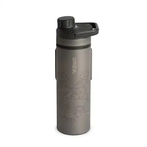 GRAYL UltraPress Titanium 16.9 oz Water Purifier & Filter Bottle