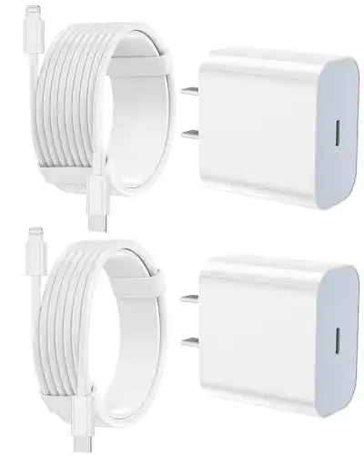 iPhone Charger Fast Charging 2 Pack Type C Wall Charger