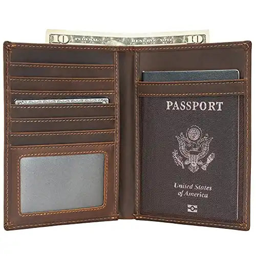 Polare Luxury RFID Blocking Leather Passport Holder