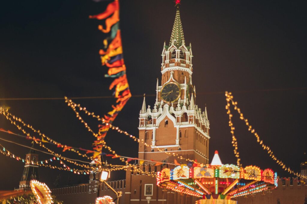 Festive lights at Kremlin