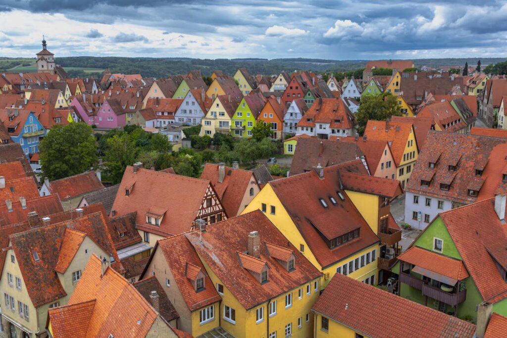 colorful houses in Rothenburg