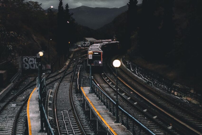 train at night