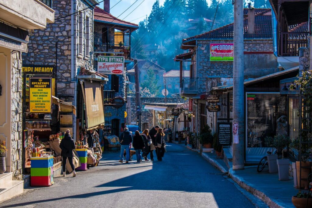 a charming small village in Greece