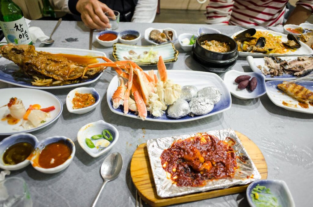 various Korean food