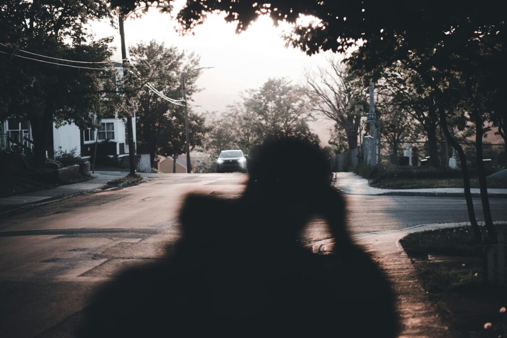 a shadow during early mornings