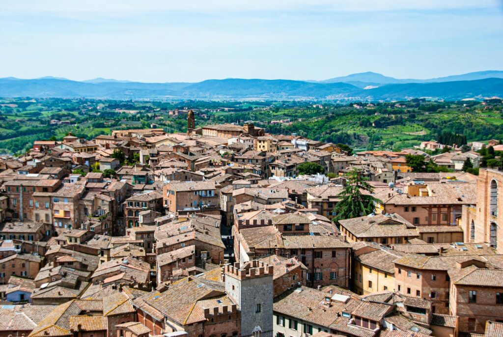 top view of houses