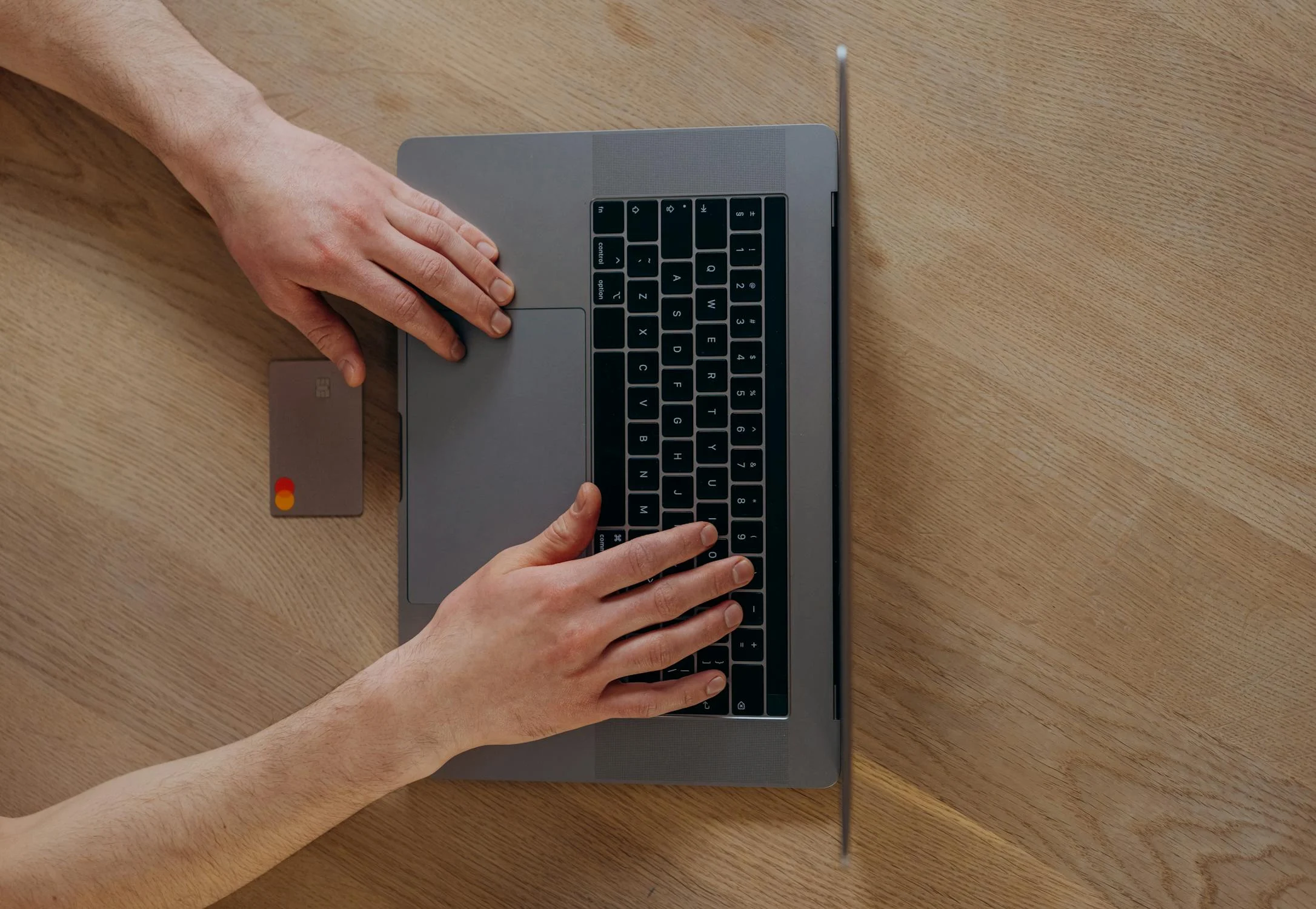macbook and credit card