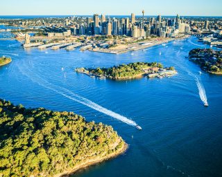 54919,Aerial view of Sydney cityscape, Sydney, New South Wales, Australia