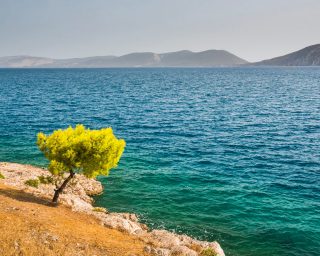 Aegean Sea, seen from Peloponnese, Greece, Europe