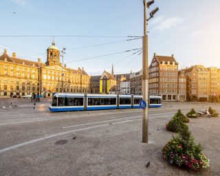 Amsterdam cityscape view