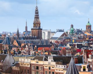 Amsterdam, Netherlands old town cityscape