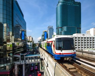 Bangkok Electric Train at Sukhumvit Route