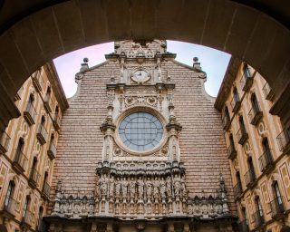 Barcelona, Spain. September 01, 2015: mountains and the monastery of Montserrat.