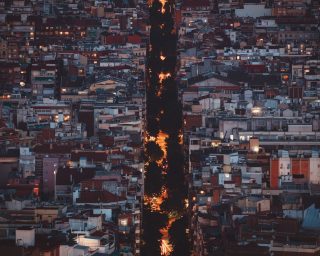 Beautiful Street of Barcelona.