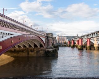 Cityscape of London by Thames River