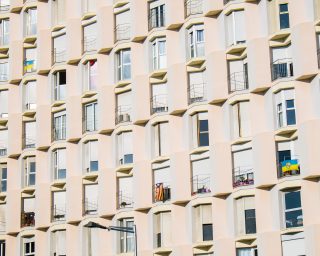 Facade of an hotel in Barcelona