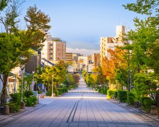 Nagano, Japan along Nakamise Street