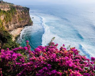 Ocean coast near Uluwatu Temple in Bali