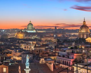 Rome, Italy Historic Skyline with Churches and Cathedrals