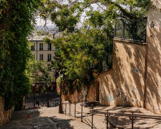 Stairs on the Painters Quarter in Paris