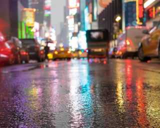 Times Square in NYC by night