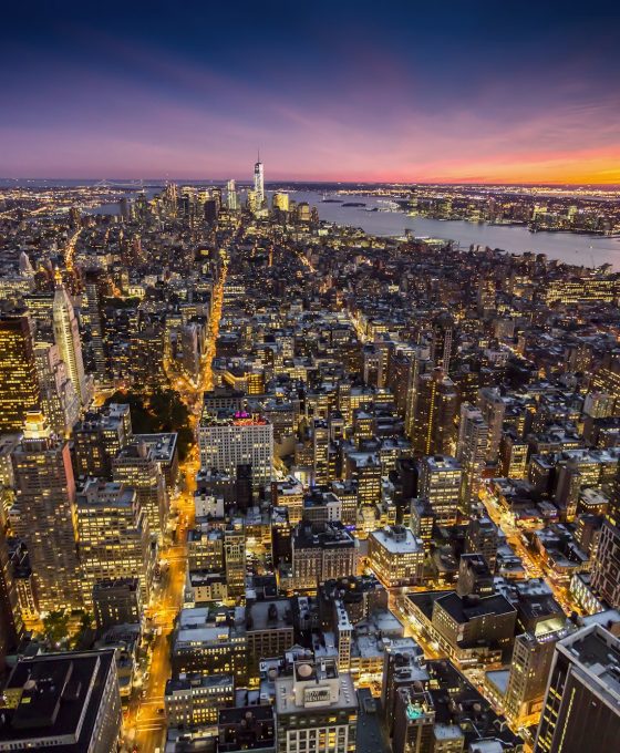 Top view of New York City