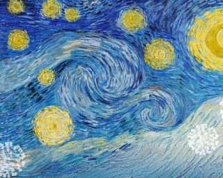 Van Gogh's The Starry Night coronavirus pandemic remix